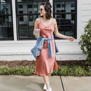 NWT Abercrombie & Fitch - Midi Satin Slip Dress